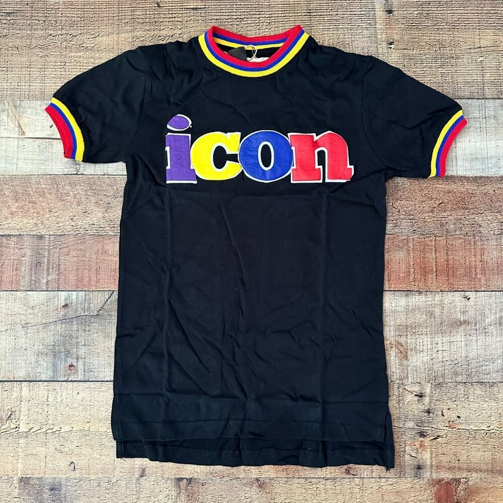 FWRD Denim Boys Size Small Icon Short Sleeve T-Shirt Modern Black